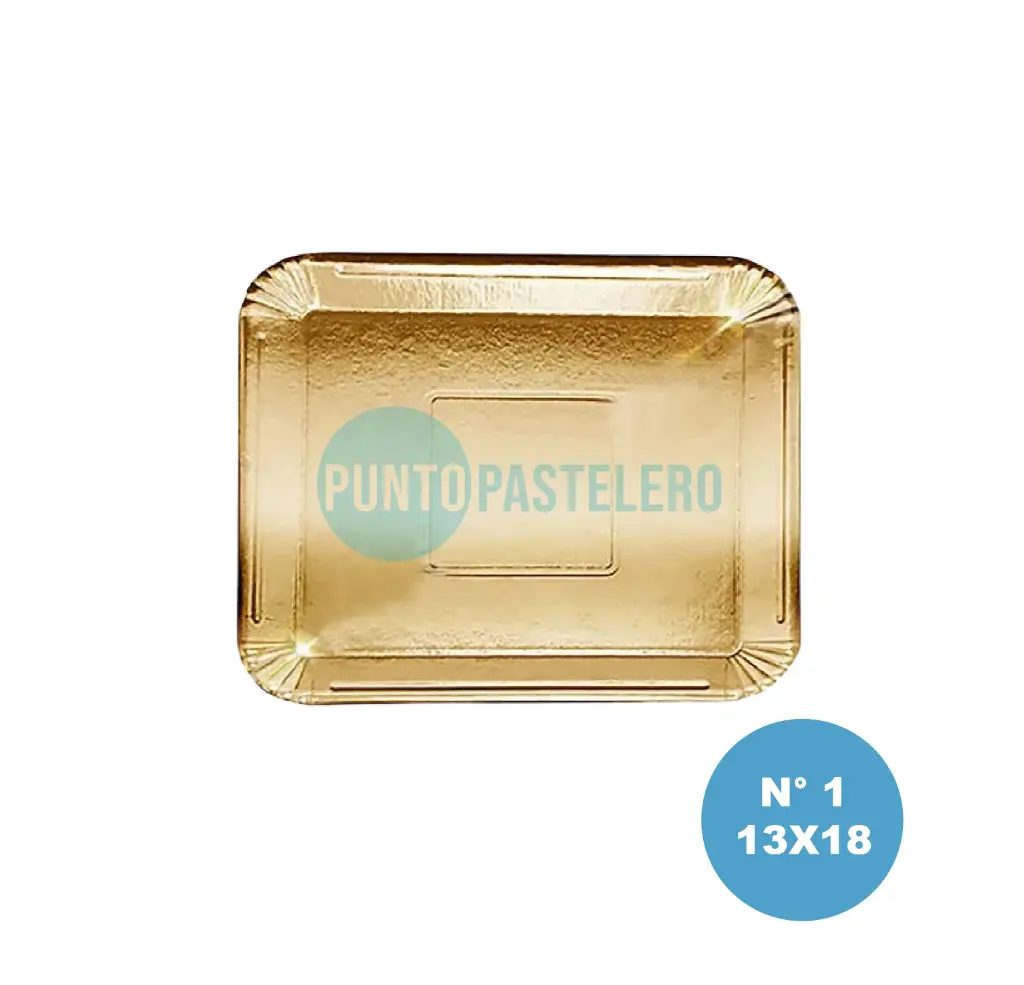 BANDEJA DORADA RECTANGULAR Nº1 (13X18 CM)