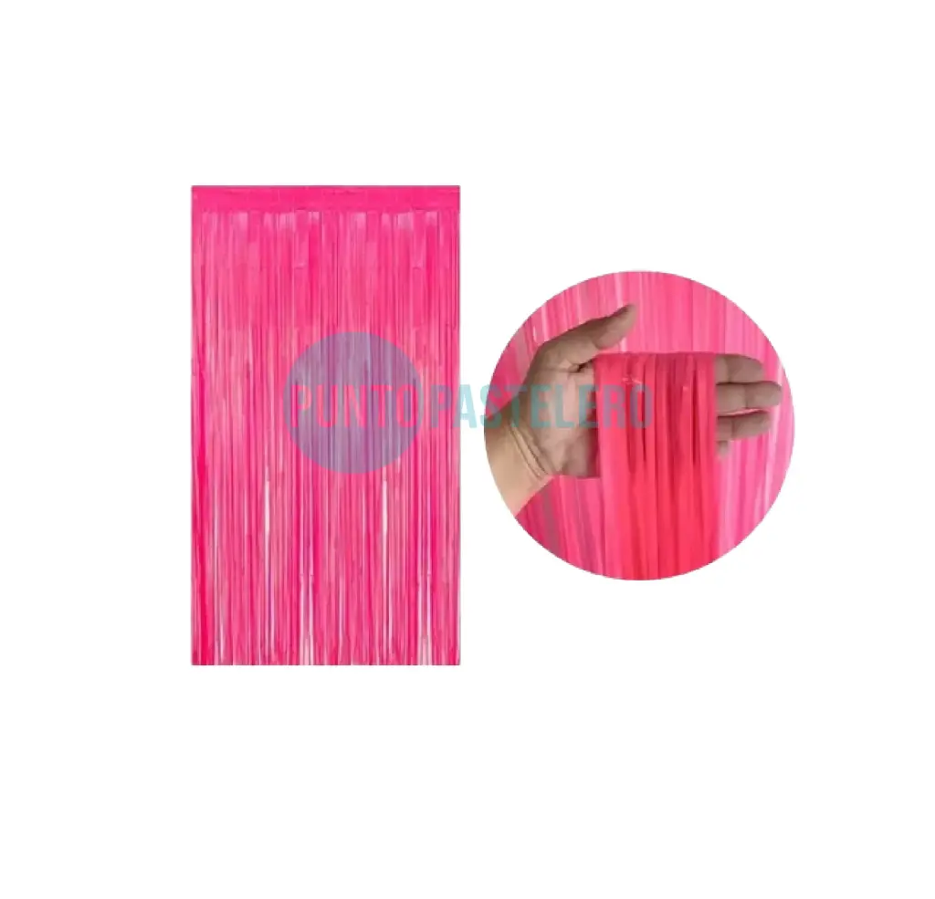 CORTINA FUCSIA FLUO FOIL FRINGE (1 X 2 MT.)