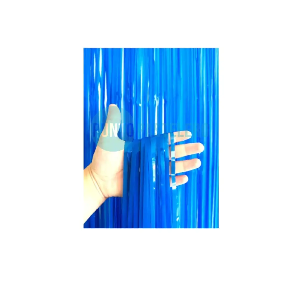 CORTINA AZUL FLUO FOIL FRINGE (1 X 2 MT.)