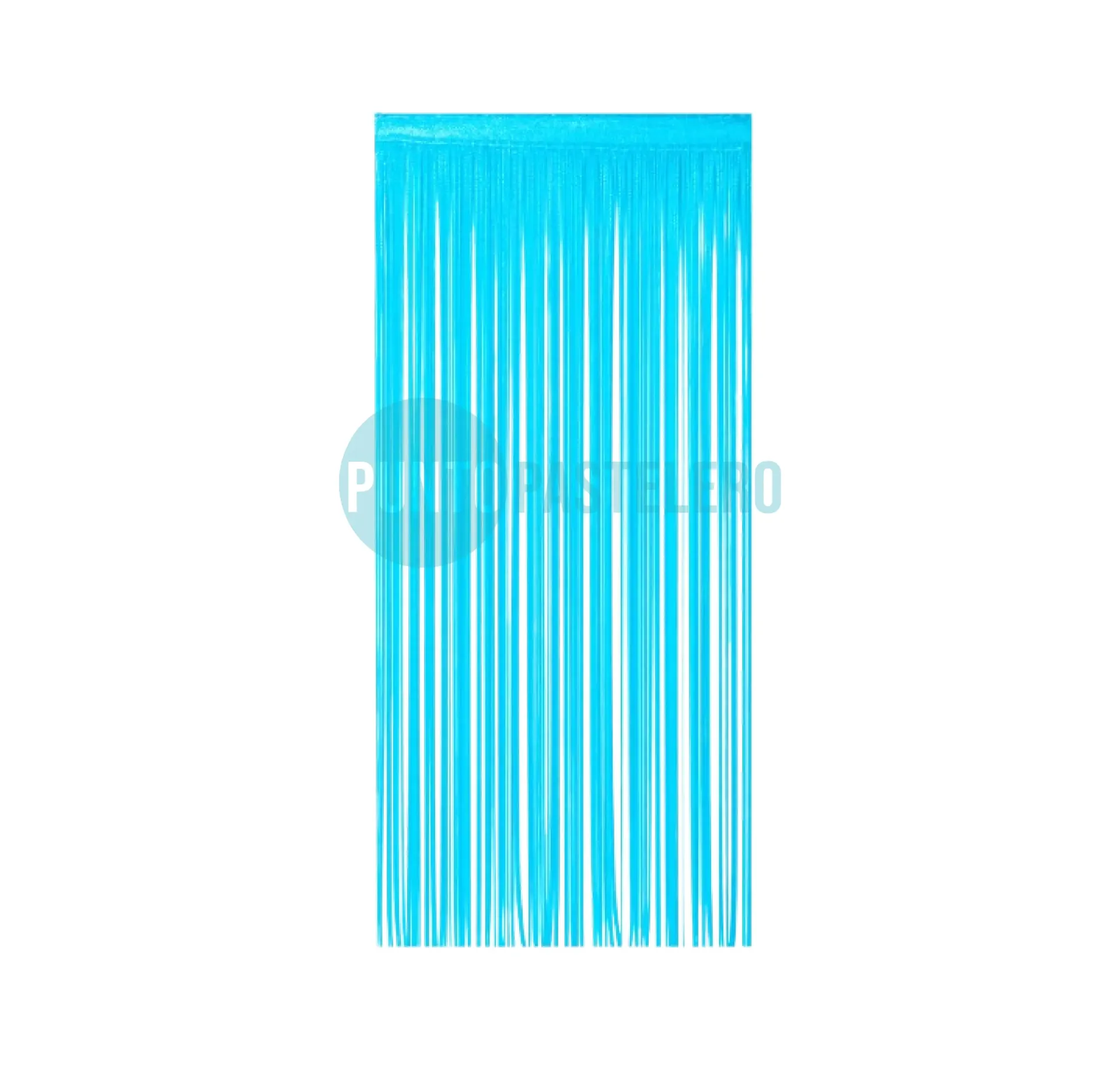 CORTINA CELESTE FLUO FOIL FRINGE (1 X 2 MT.)