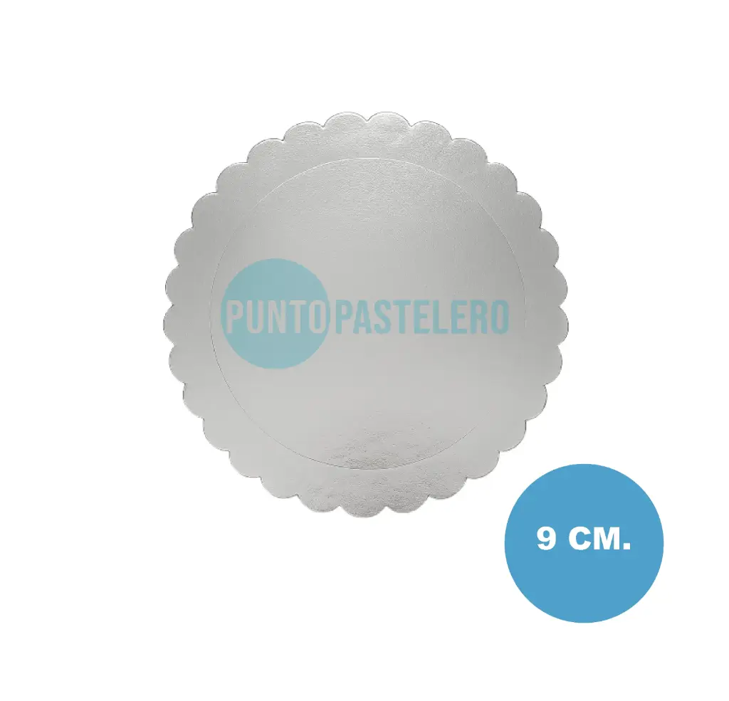 BLONDA REDONDA PLATEADA 9 CM (X 50 U.)