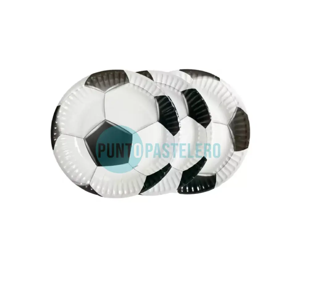 PLATO POLIPAPEL FUTBOL PELOTA (6 U.)