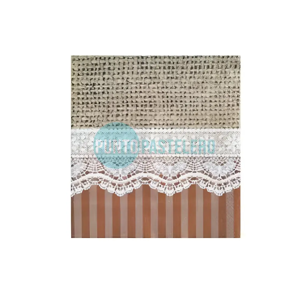 SERVILLETA ENCAJE KRAFT PARTY STORE (X 12 U.)