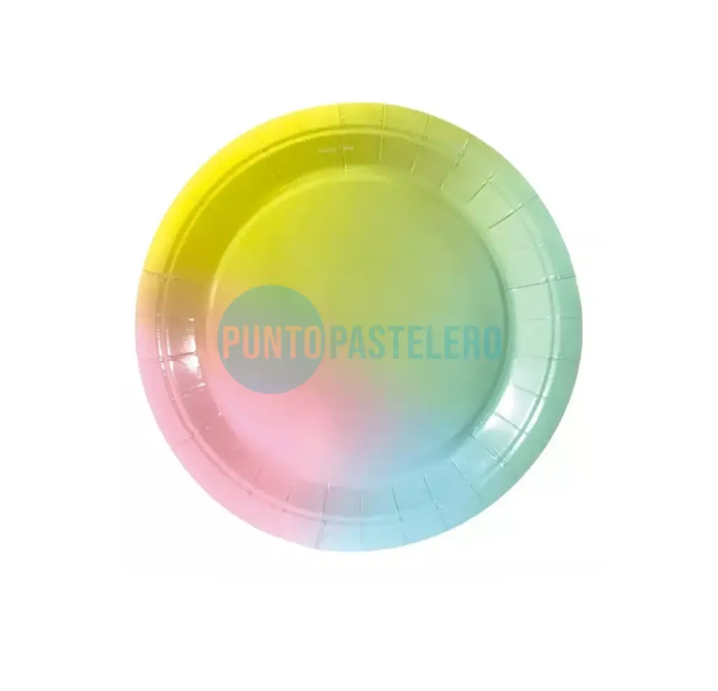 PLATO POLIPAPEL MULTICOLOR PASTEL (6 U.)