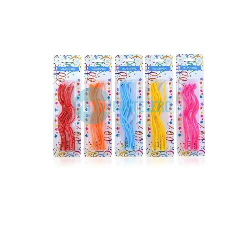 PACK VELAS ESPIRAL CELESTE (X 10 U.)
