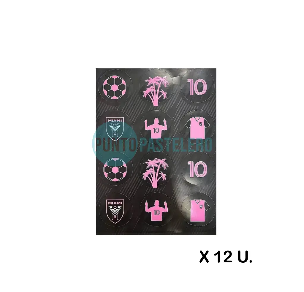 STICKERS PLANCHA INTER DE MIAMI (10 X 12U)