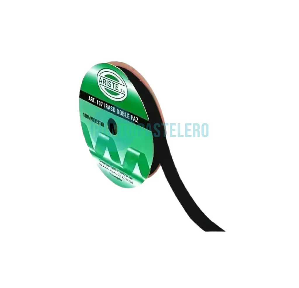 ROLLO CINTA RASO N°1 NEGRO (X 10 MT.)