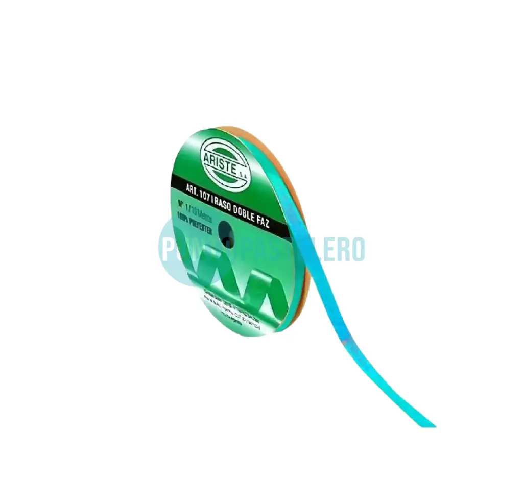 ROLLO CINTA RASO N°1 TURQUESA (X 10 MT.)