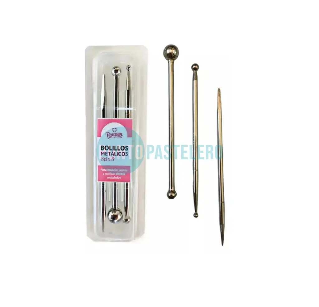 SET BOLILLOS METALICOS PARPEN (3 U.)