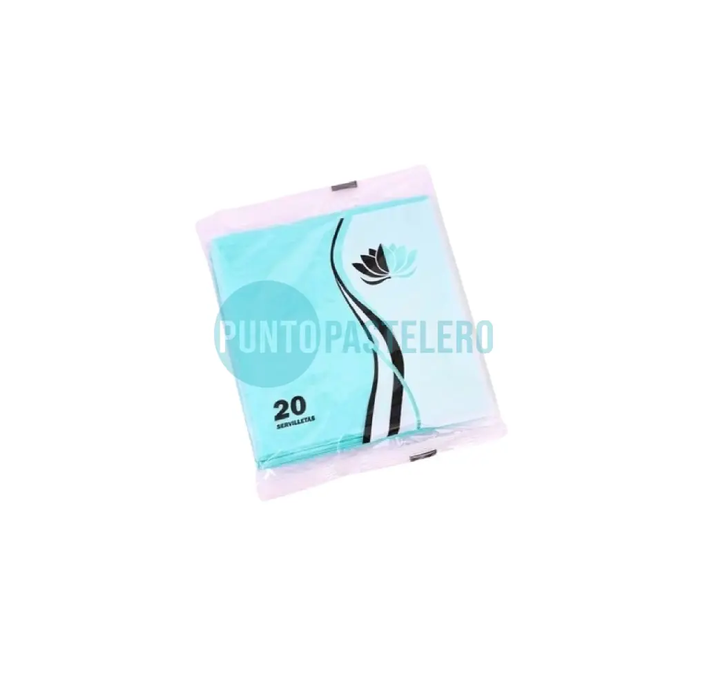 SERVILLETA TISSUE LISA AGUAMARINA NAPTRES 32X32 (X 20 U.)