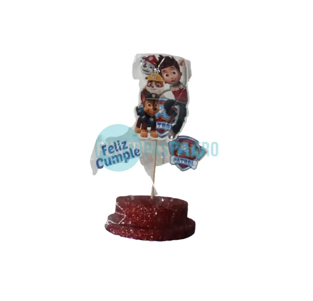 ADORNO TELGOPOR CHICO BASE CON BRILLO PAW PATROL