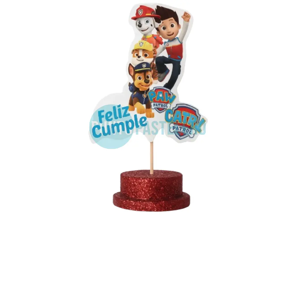 ADORNO TELGOPOR CHICO BASE CON BRILLO PAW PATROL