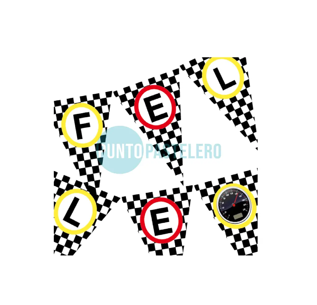 BANDERIN FELIZ CUMPLE FORMULA 1