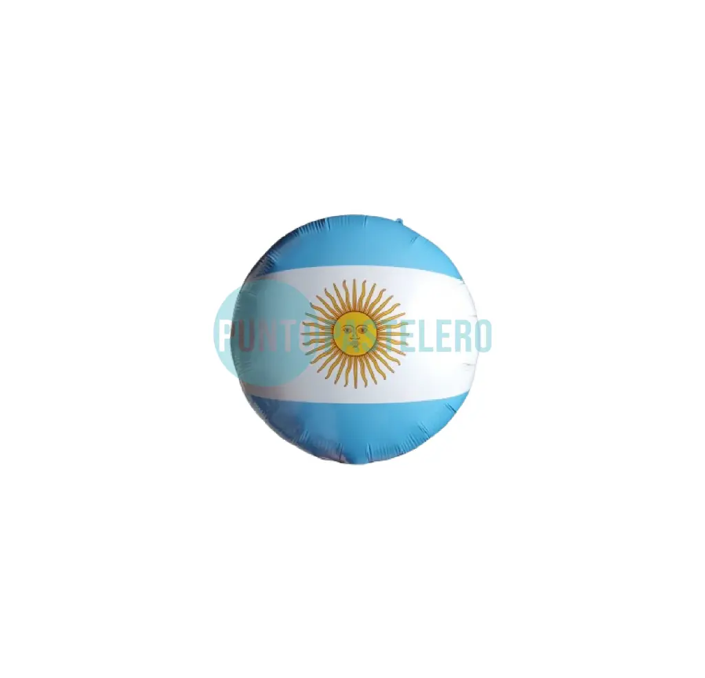 [000000048929X1] GLOBO REDONDO METALIZADO BANDERA ARGENTINA (18") [20-1] [CAJA 2]