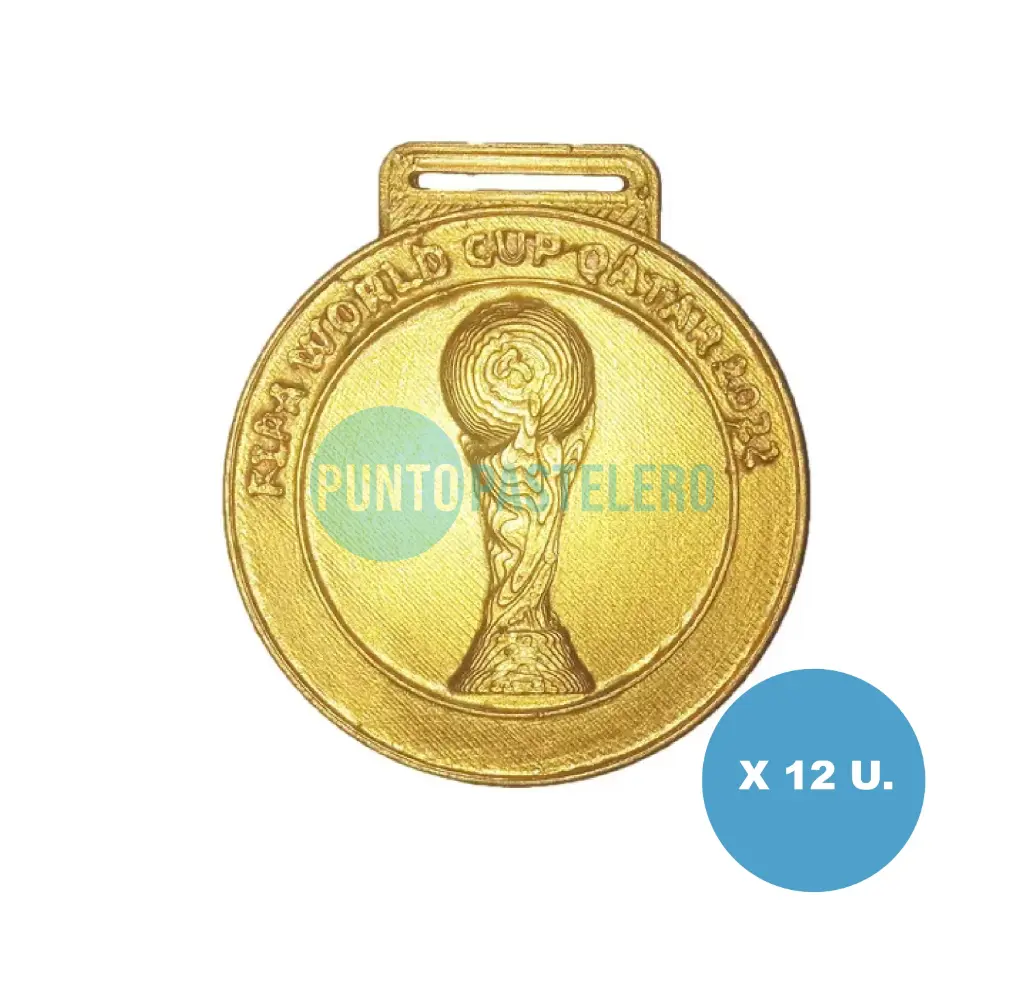[000000049085] MEDALLAS COPA DEL MUNDO DORADAS (12 U.)