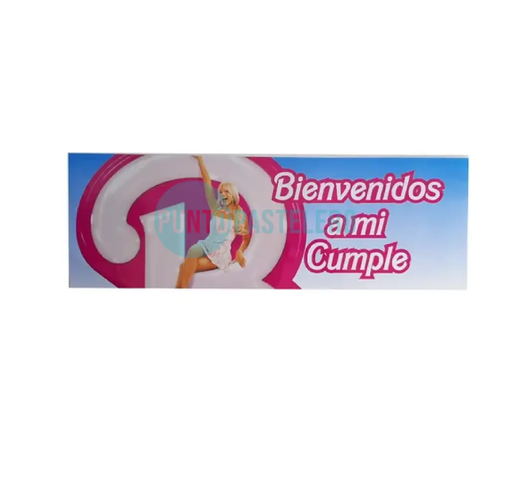 [000000049942] FAJA BARBIE BIENVENIDOS A MI CUMPLE