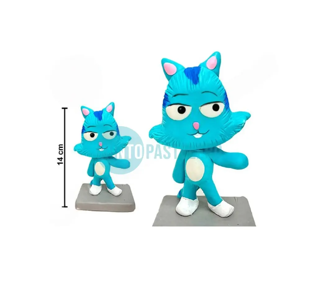 [000000050034] ADORNO PORCELANA GATITO CELESTE