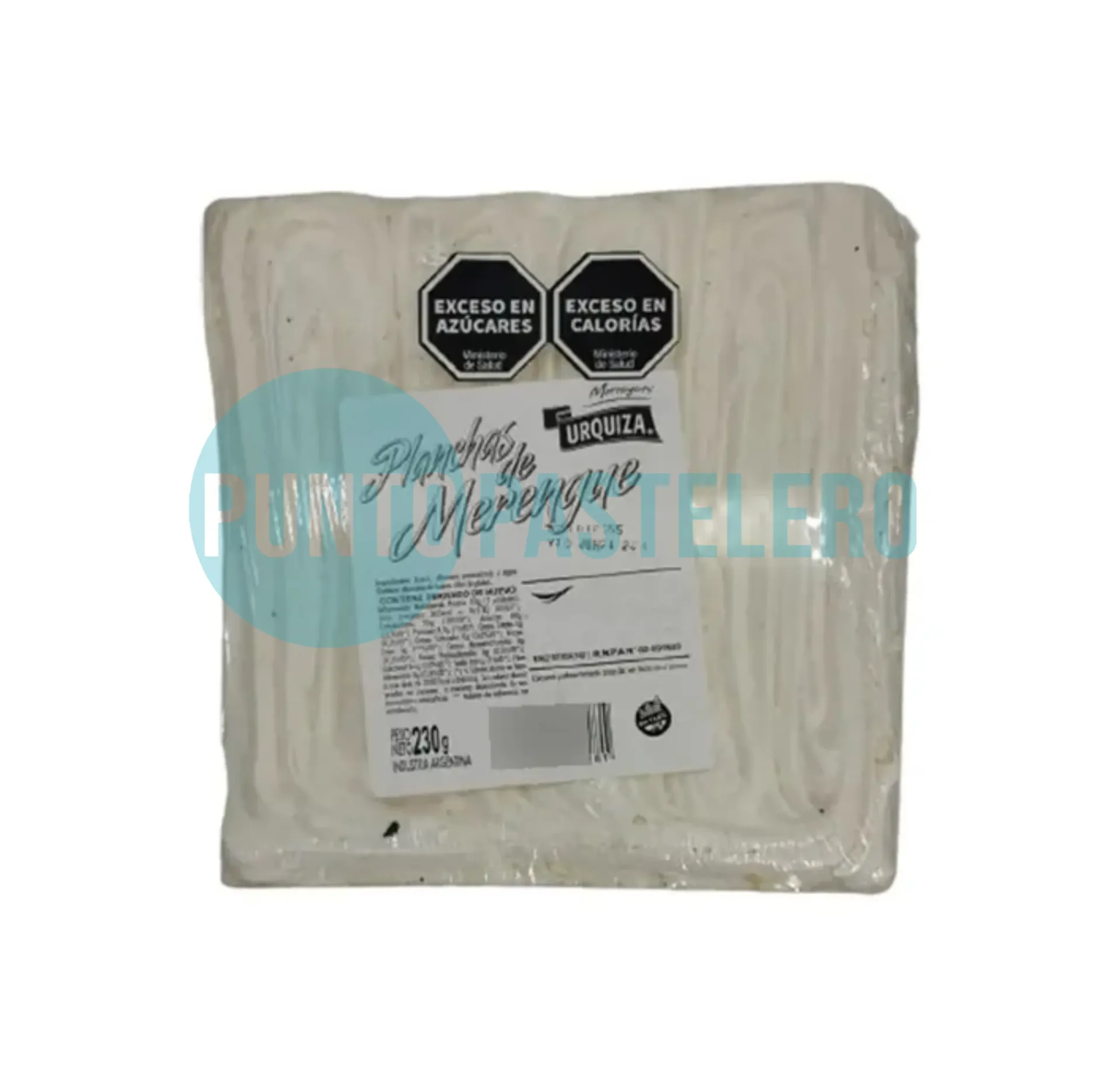 PLANCHA DE MERENGUE CUADRADA URQUIZA (X 190 GR.)