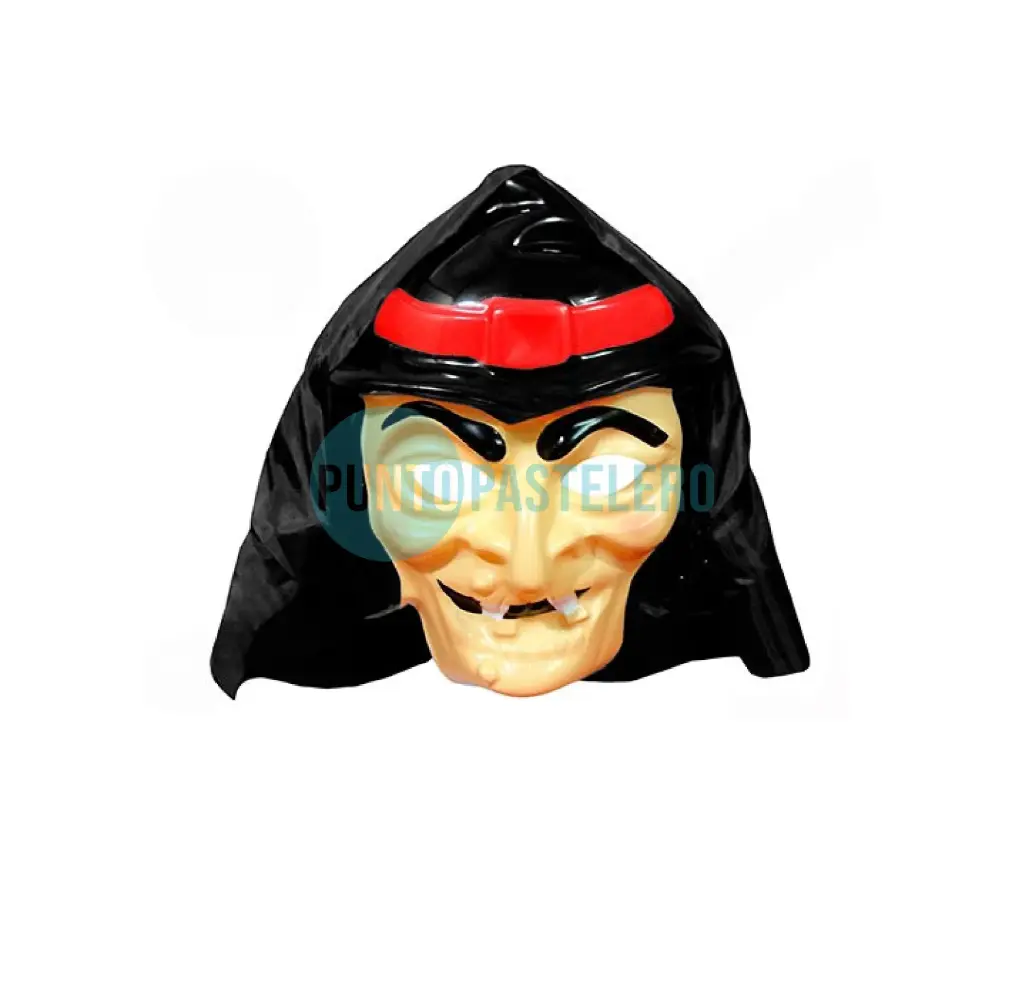 [2371876132456X1] CARETA CON TELA PLASTICA BRUJA