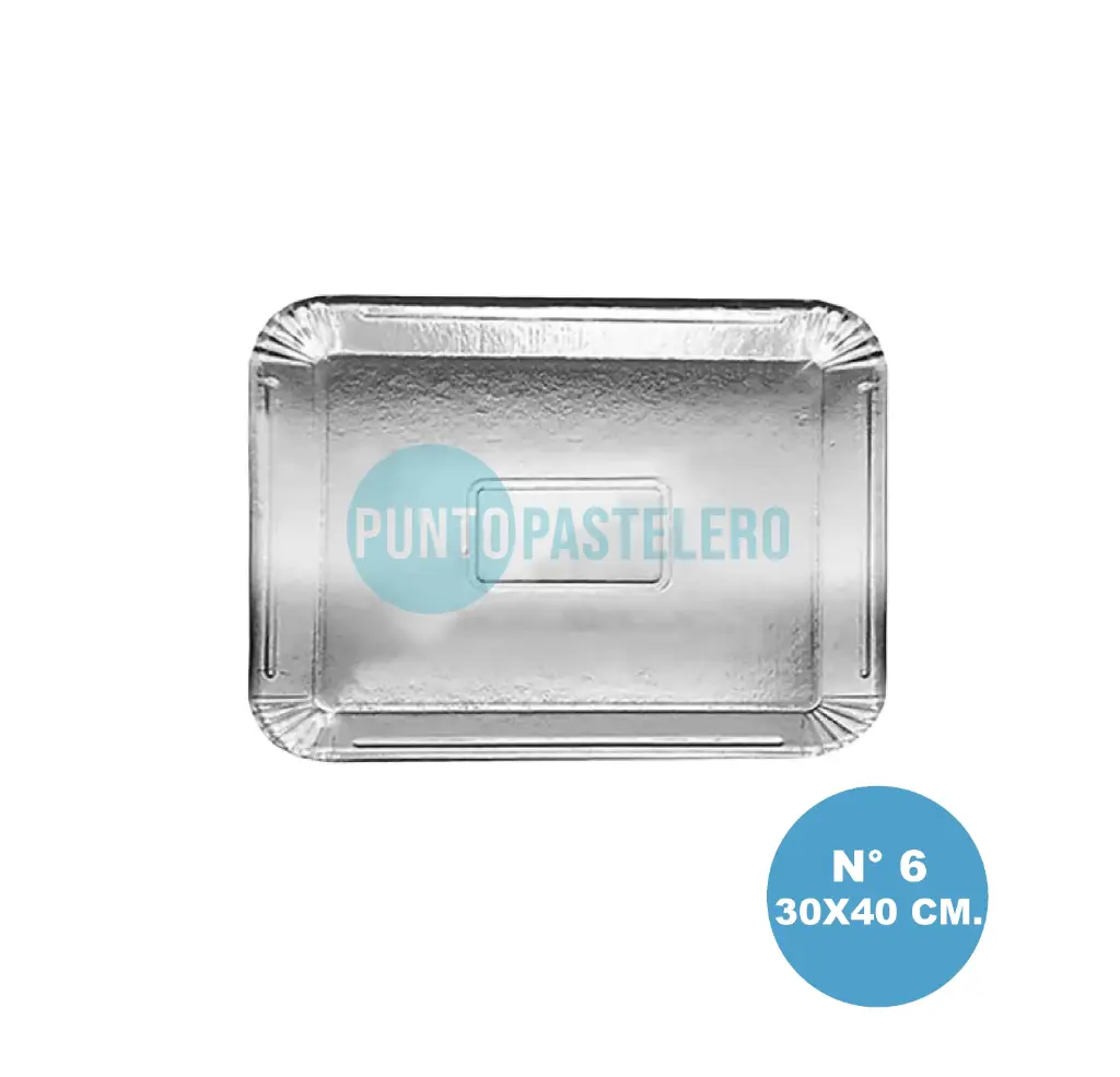 BANDEJA PLATEADA RECTANGULAR Nº6 (30X40 CM)
