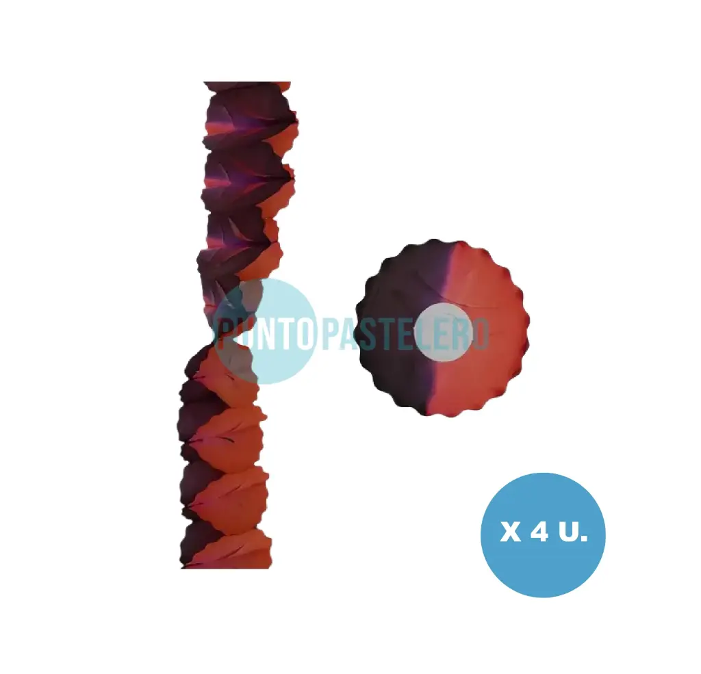 [000000004078] GUIRNALDA HALLOWEEN REDONDA BICOLOR (4 U.)