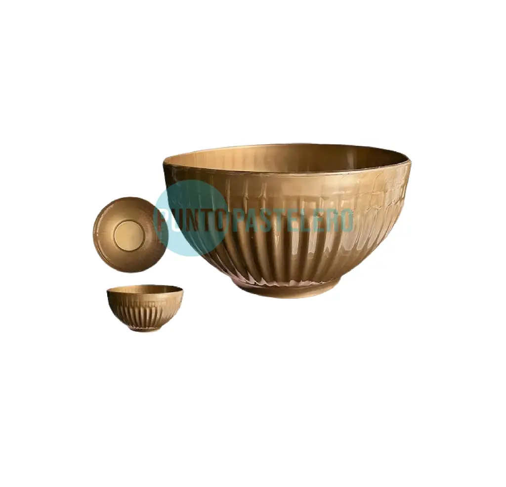 BOWL PLASTICO ROMA DORADO