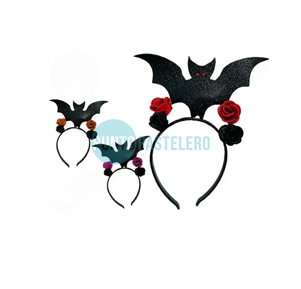 VINCHA MURCIELAGO CON ROSAS