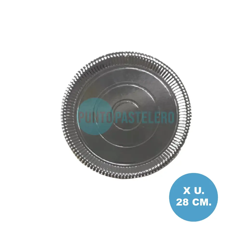 BANDEJA REDONDA PLATEADA (28 CM)