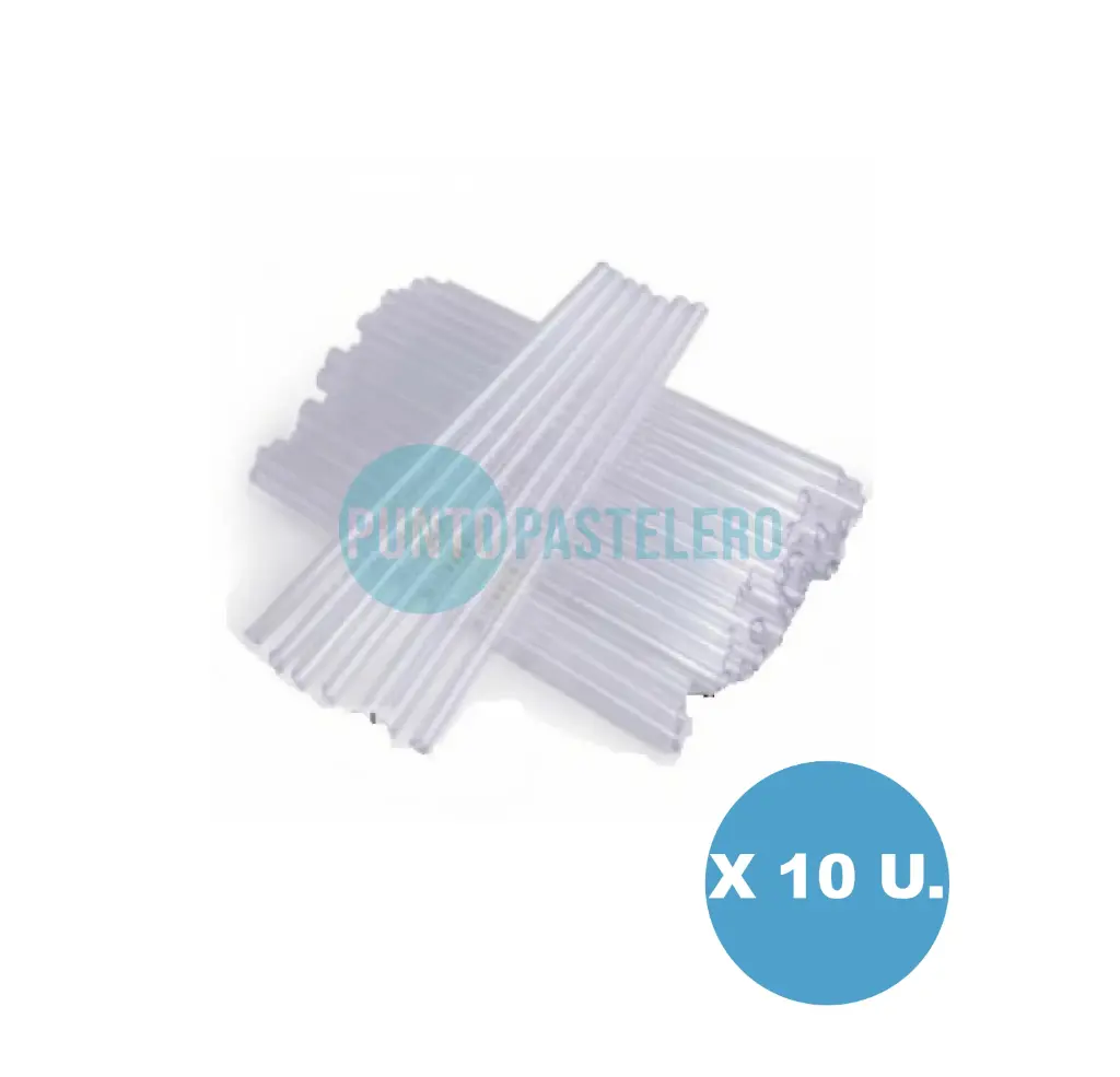 PALITOS PARA CAKEPOP 15 CM TRANSPARENTE (X 10 U.)