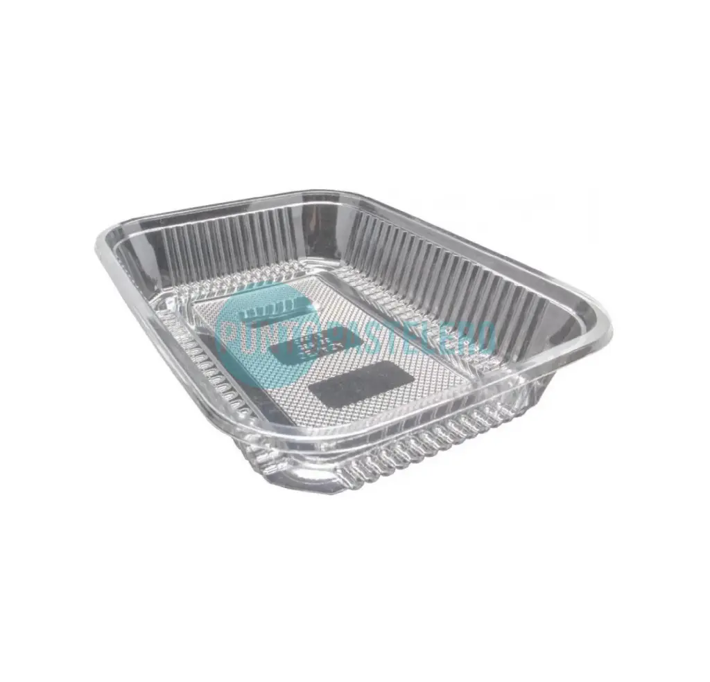 [0609] BANDEJA PET 105 RECTANGULAR CRISTAL (NO APTO MICRO)