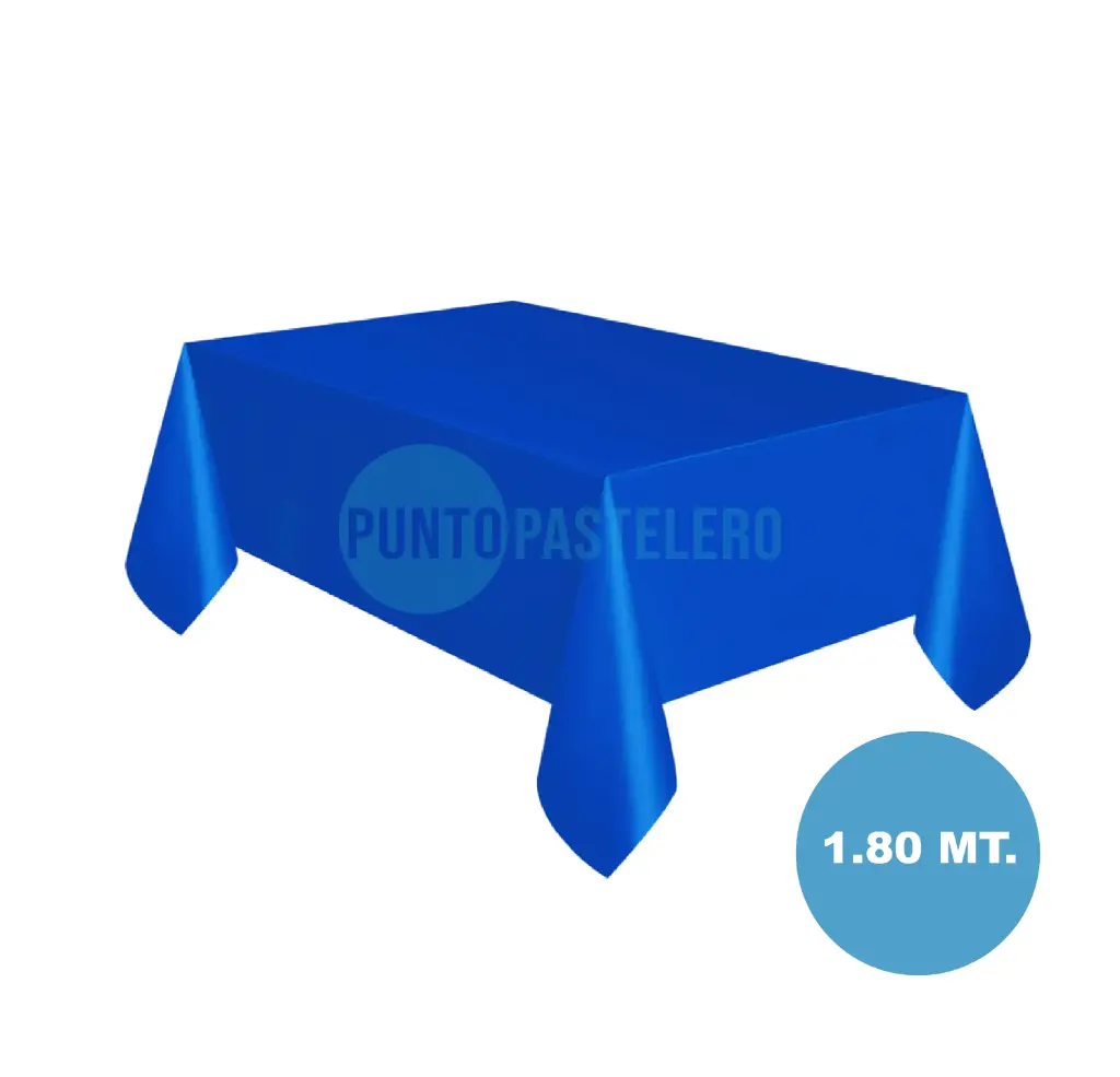 MANTEL PLASTICO RECTANGULAR AZUL (1.20 X 1.80 MT)