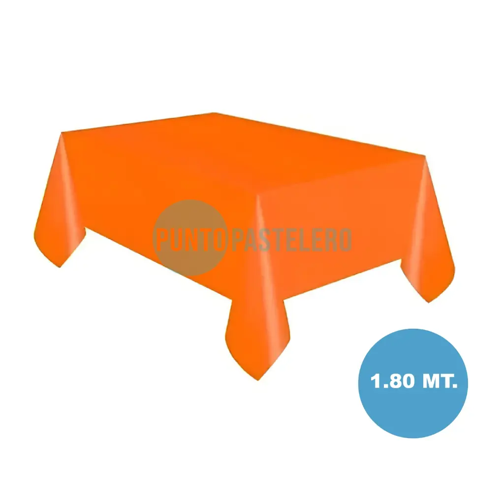 MANTEL PLASTICO RECTANGULAR NARANJA (1.20 X 1.80 MT)