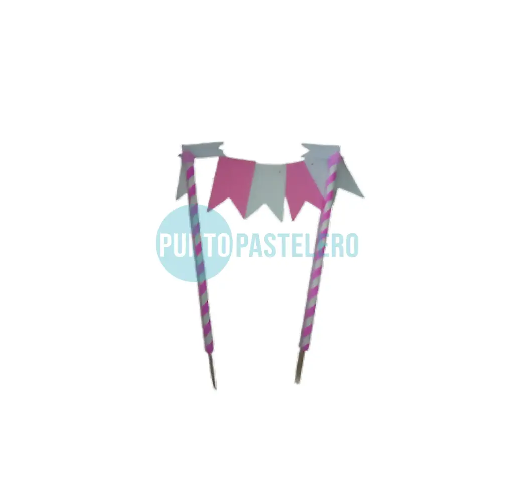 PINCHE BANDERIN ROSA/BLANCO