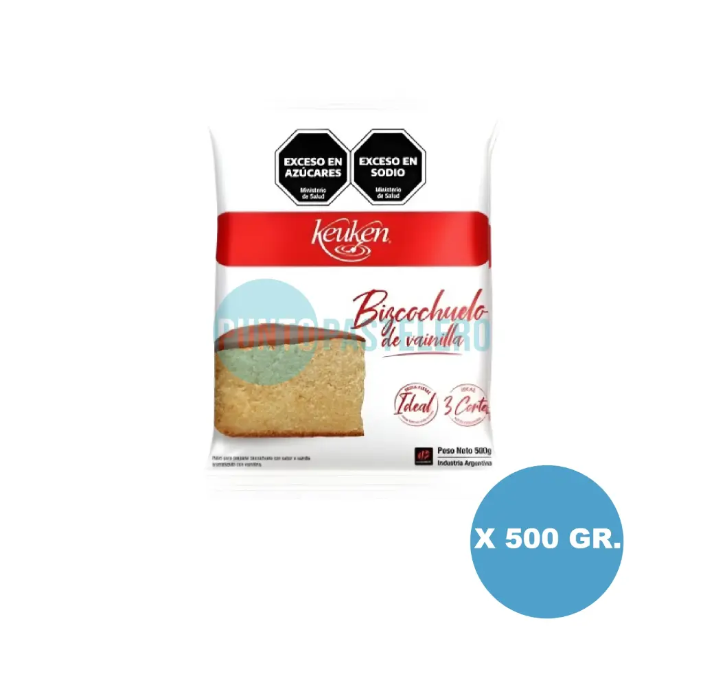 PREMEZCLA PARA BIZCOCHUELO DE VAINILLA KEUKEN (X 500 GR.)