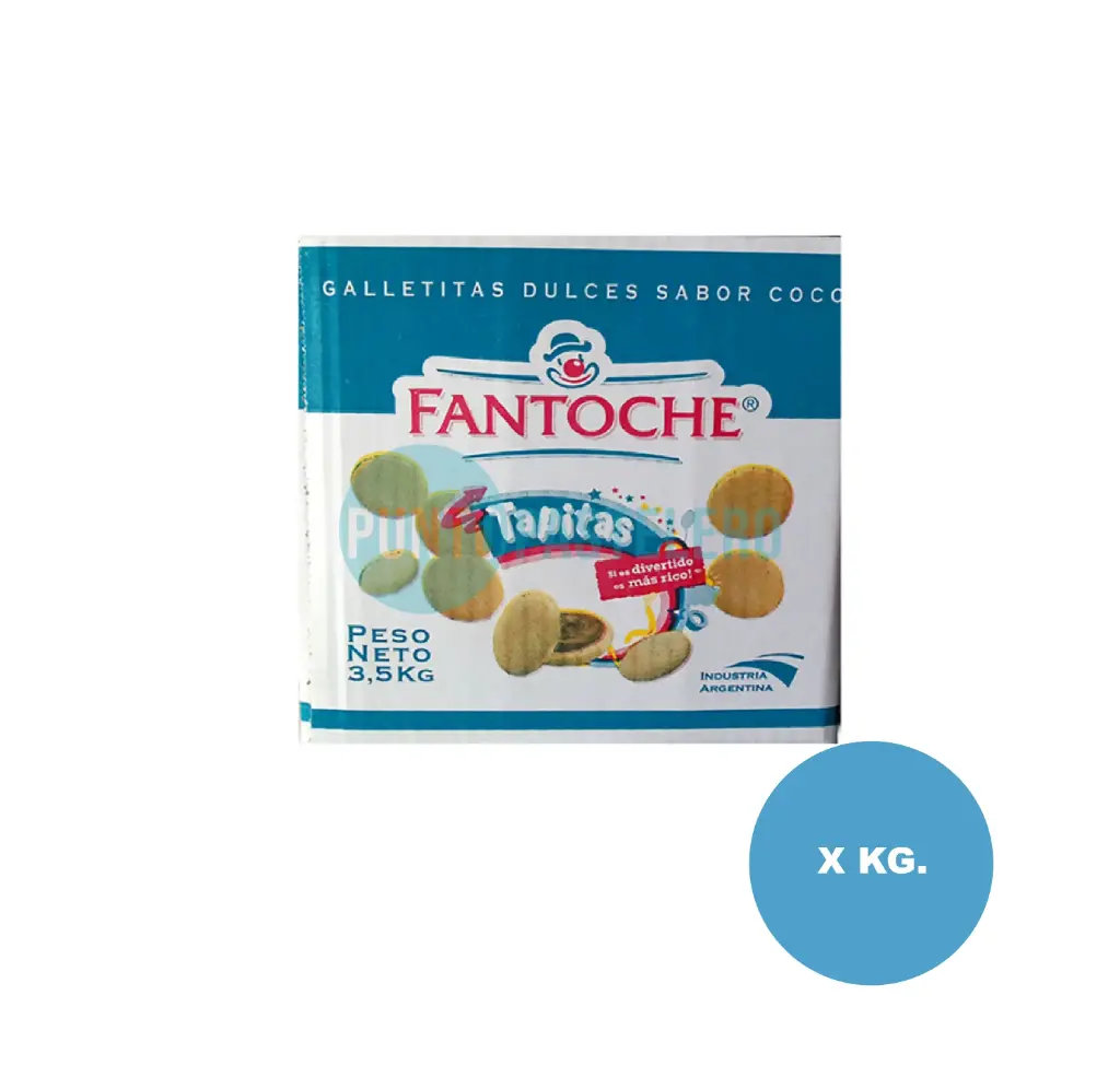TAPITAS DE ALFAJOR FANTOCHE (X 3.5 KG.)