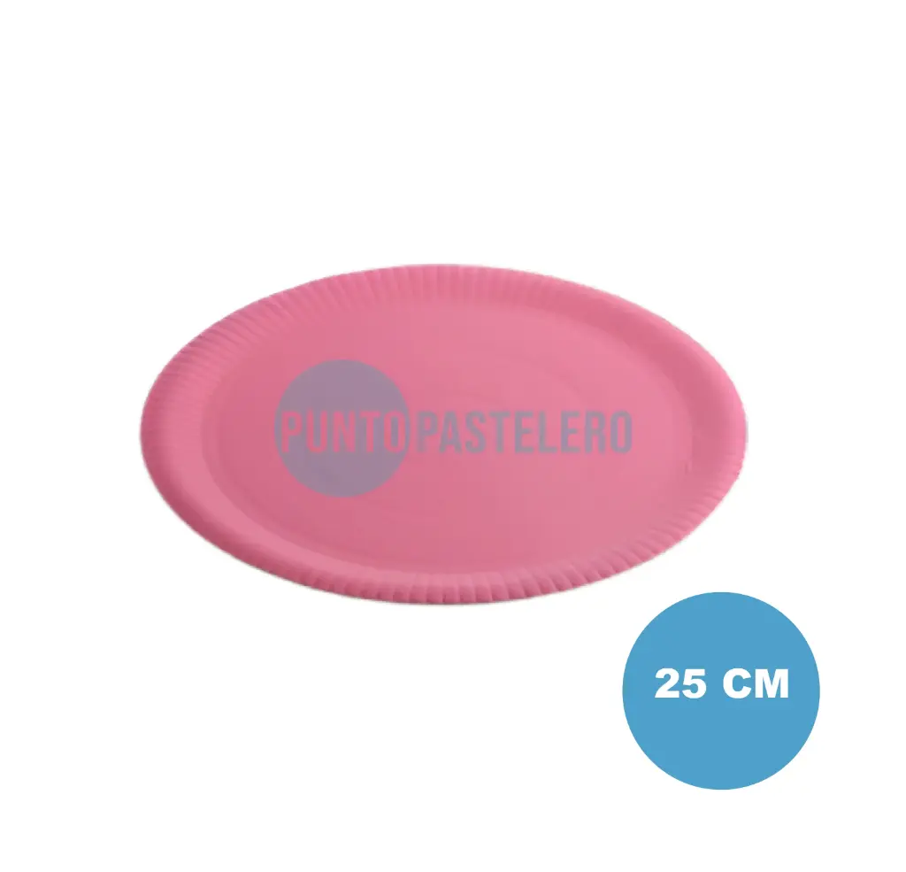 PLATO ROSA TERMOFORMADO 25 CM