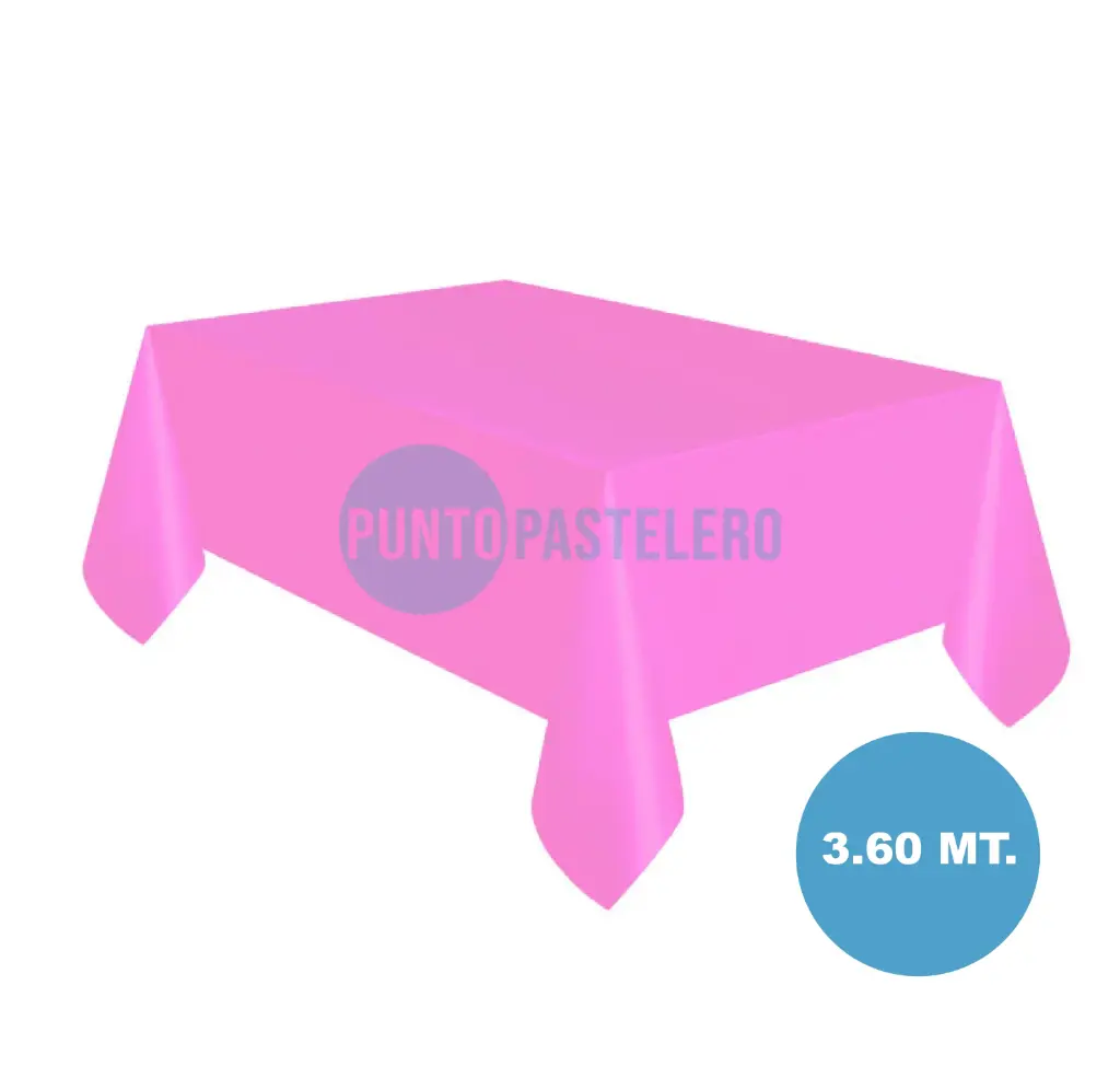 MANTEL PLASTICO RECTANGULAR EXTRA LARGO FUCSIA (1.20 X 3.60 MT)