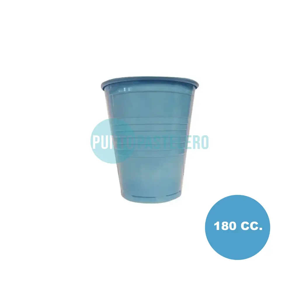 VASO DESCARTABLE 180 CC CELESTE (BELLA CUP)