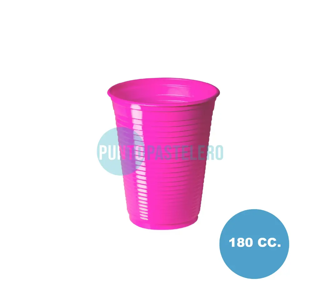 VASO DESCARTABLE 180 CC ROSA