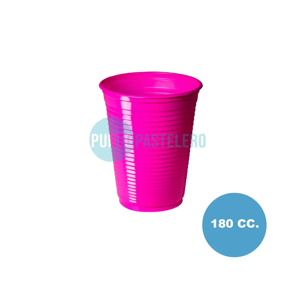 VASO DESCARTABLE 180 CC FUCSIA