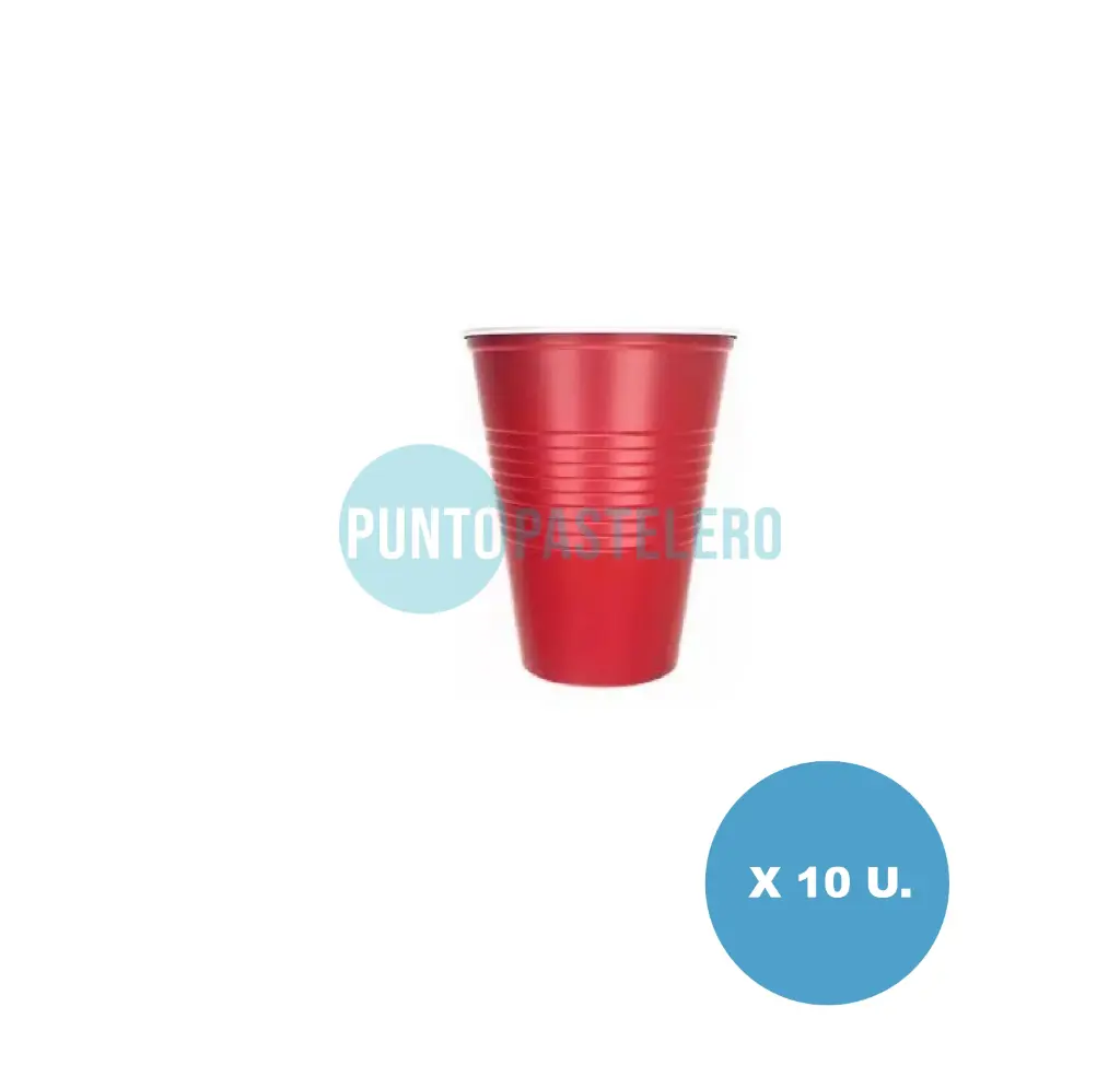 VASO AMERICANO ROJO BELLA CUP 500 CC