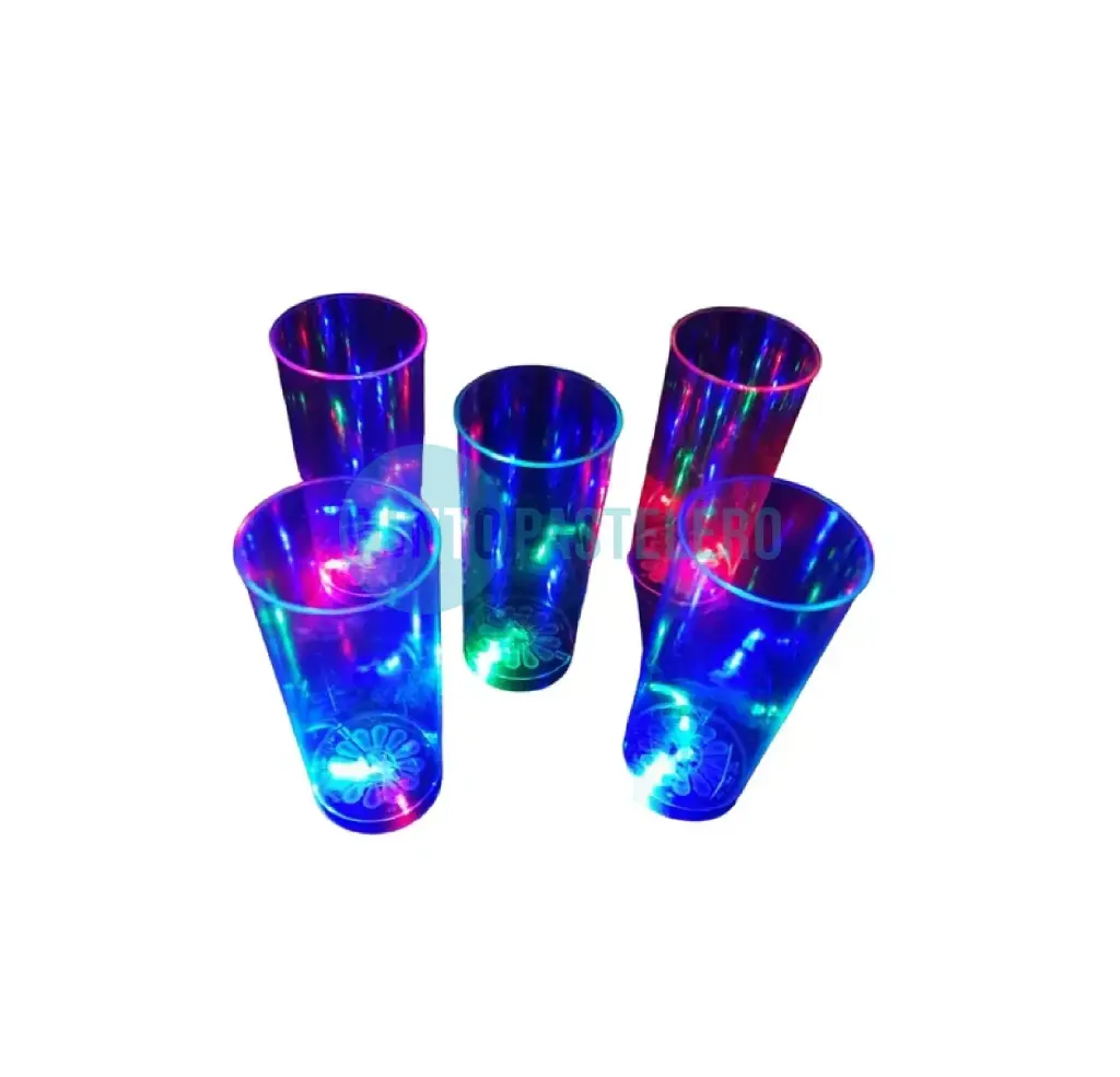 VASO TRAGO LARGO LED MULTICOLOR