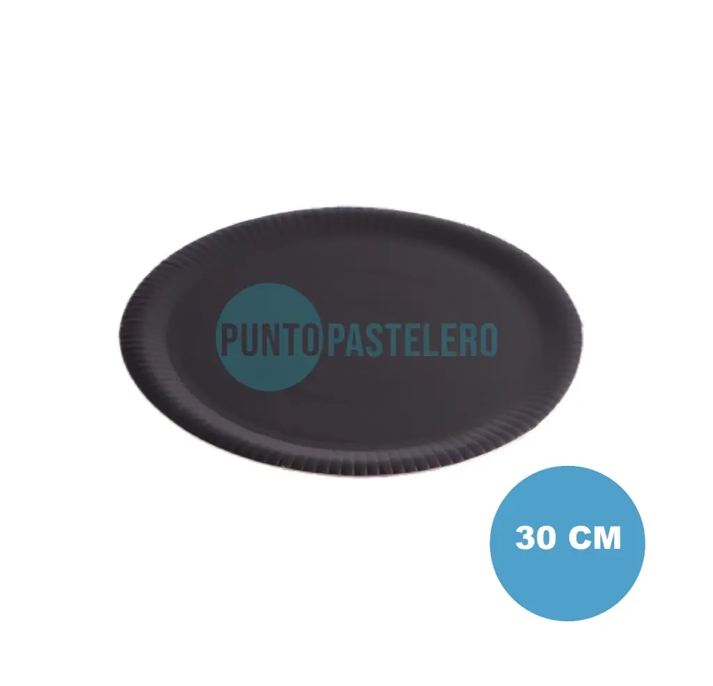PLATO NEGRO TERMOFORMADO 30 CM