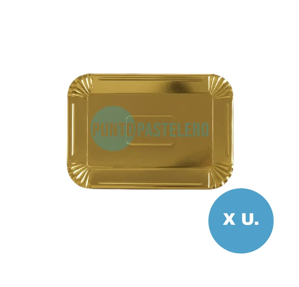 BANDEJA CARTON PIONONO DORADA PREMIUM (19.5 X 33.5 CM)