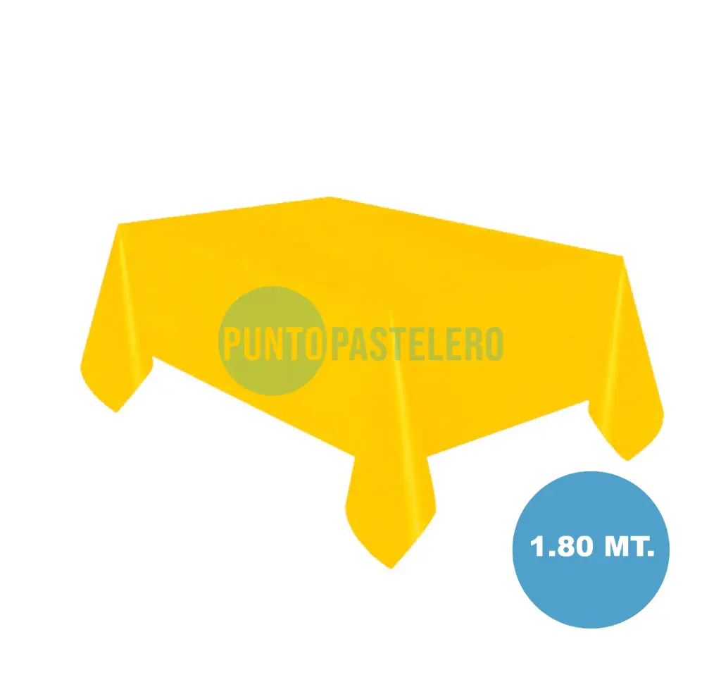 MANTEL PLASTICO RECTANGULAR AMARILLO (1.20 X 1.80 MT)
