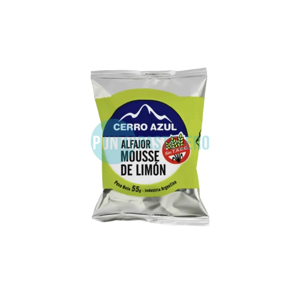 [7798161300710] ALFAJOR MOUSSE DE CHOCOLATE CERRO AZUL (X 55 GR.) (SIN TACC)