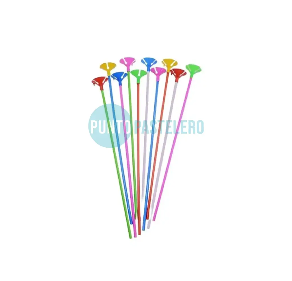 PALITO PARA GLOBOS + SOPORTE MULTICOLOR