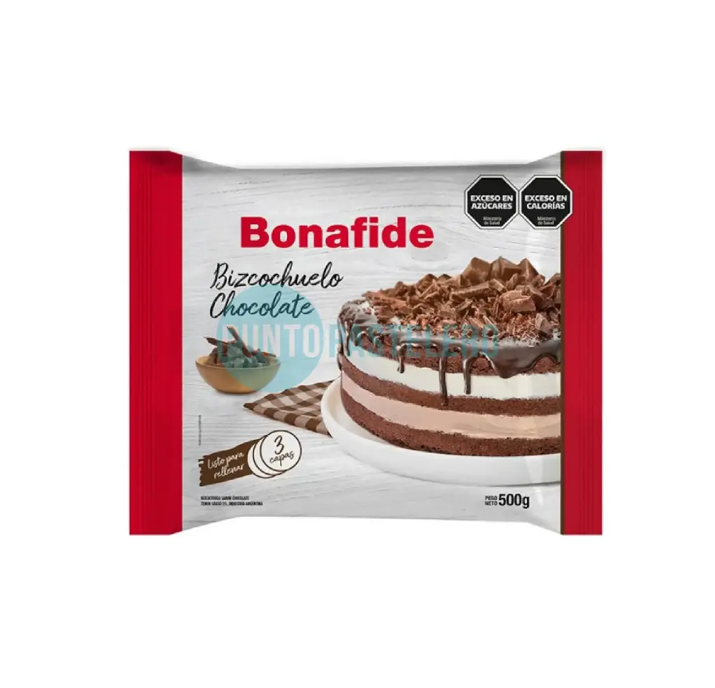 BIZCOCHUELO CHOCOLATE REDONDO BONAFIDE (X 500 GR.)