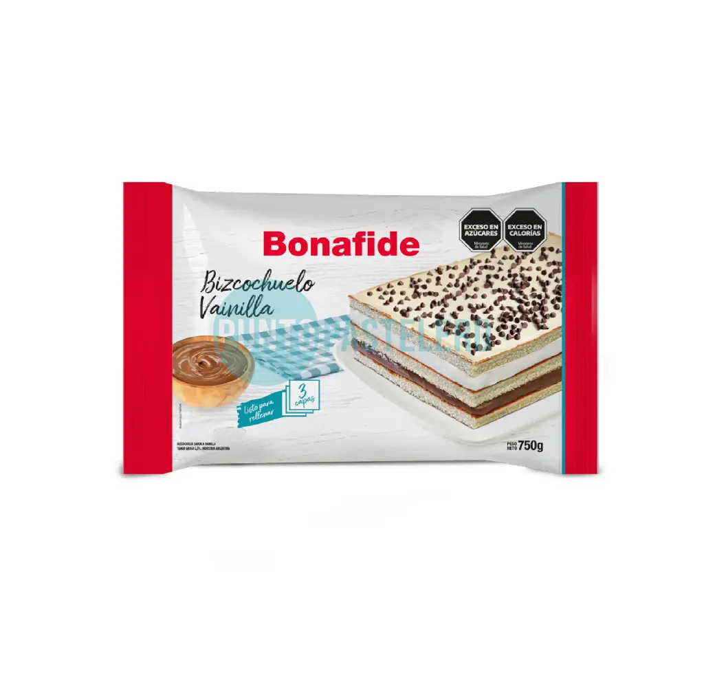 BIZCOCHUELO RECTANGULAR VAINILLA BONAFIDE (X 750 GR.)