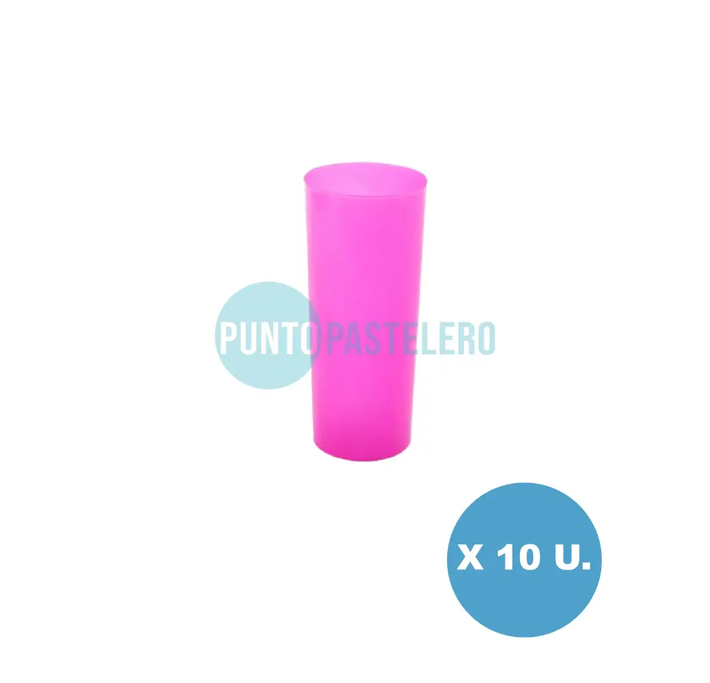 VASO TRAGO LARGO KOVALPLAST MAGENTA (X 10 U.)